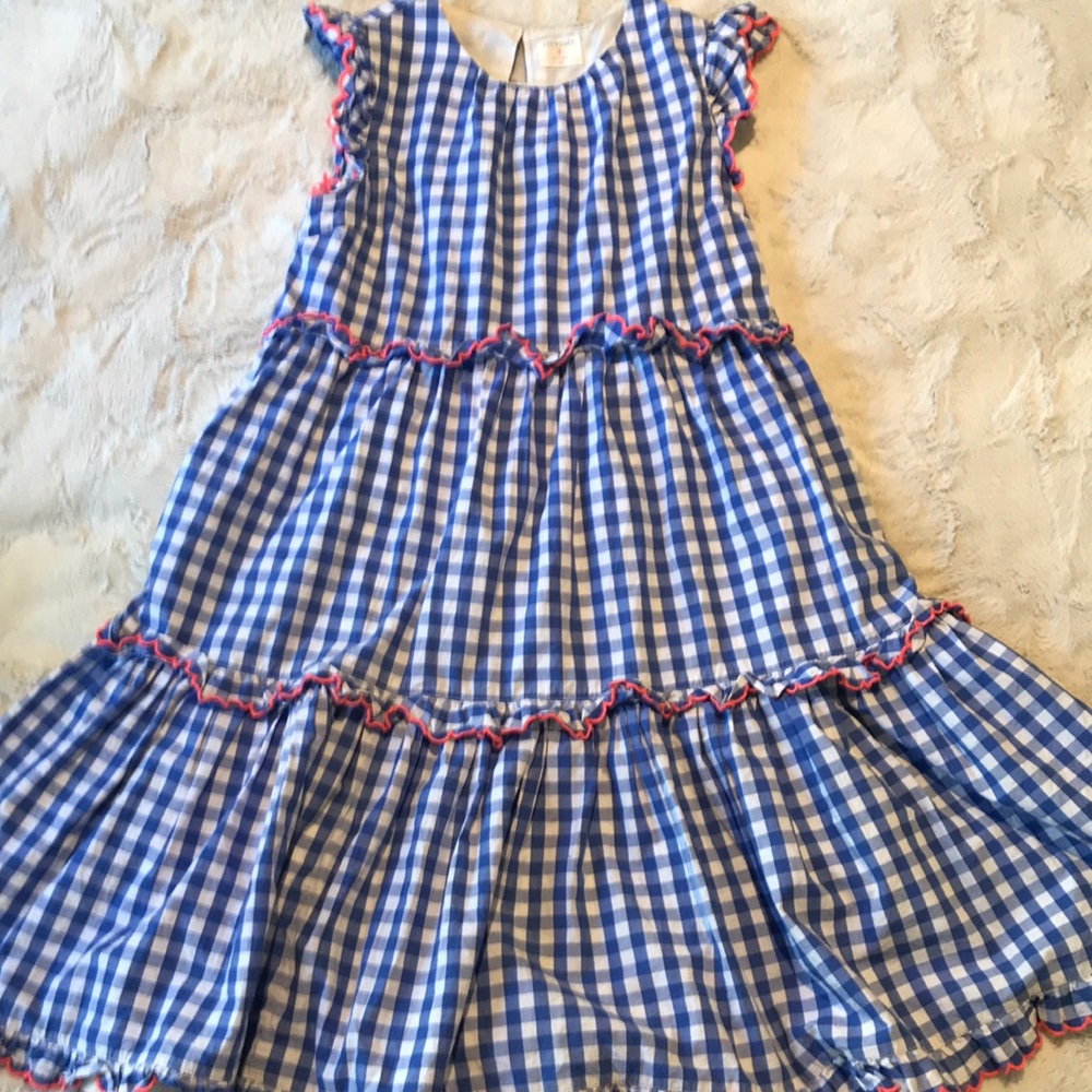Crewcuts 12 checked cotton summer dress